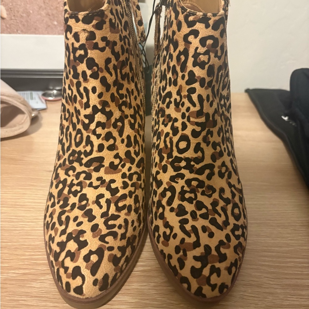 Maurices Animal Print Ankle BootiesLeapard print Animal print booties